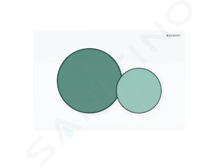 Geberit Sigma01 - Ovládání splachování, zelená/bílá 115.770.79.5