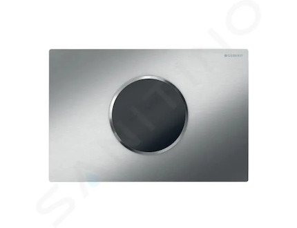 Geberit Sigma10 - Elektronické ovládání splachování, bateriové napájení, kartáčovaná/leštěná nerez 115.908.SN.6