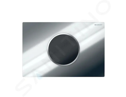 Geberit Sigma10 - Elektronické ovládání splachování, bateriové napájení, lesklý/matný chrom 115.908.KH.6