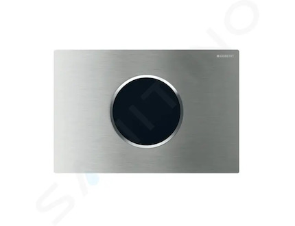 Geberit Sigma10 - Elektronické ovládání splachování, síťové napájení, kartáčovaný/leštěný nerez 115.907.SN.6