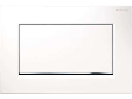 Geberit Sigma10 - Ovládací tlačítko splachování, bílá/chrom 115.893.KJ.1