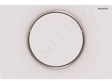 Geberit Sigma10 - Ovládací tlačítko splachování, bílá mat/nerez 115.758.JT.5
