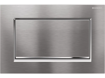 Geberit Sigma10 - Ovládací tlačítko splachování, kartáčovaný chrom/chrom 115.893.KX.1