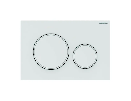 Geberit Sigma20 - Ovládací tlačítko splachování, bílá/bílá mat 115.882.11.1