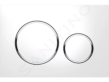 Geberit Sigma20 - Ovládací tlačítko splachování, bílá/chrom 115.882.KJ.1