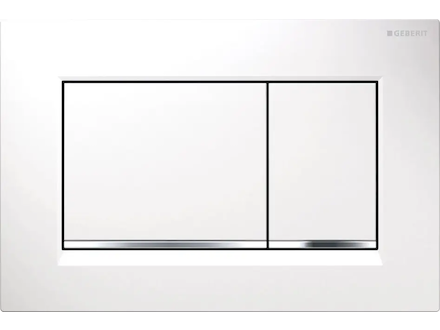 Geberit Sigma20 - Ovládací tlačítko splachování, bílá/chrom 115.883.KJ.1
