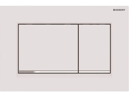 Geberit Sigma20 - Ovládací tlačítko splachování, bílá mat/chrom 115.883.JT.1