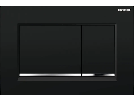 Geberit Sigma20 - Ovládací tlačítko splachování, černá/chrom 115.883.KM.1