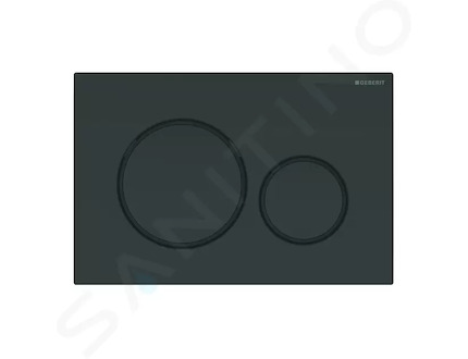 Geberit Sigma20 - Ovládací tlačítko splachování, černá lesk/černá mat 115.882.DW.1