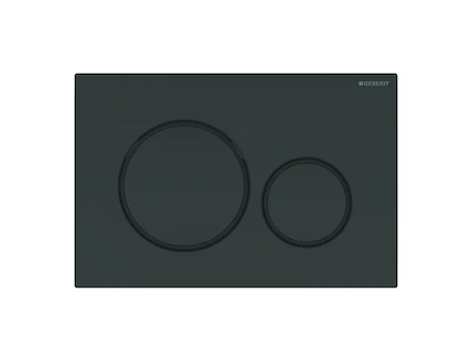 Geberit Sigma20 - Ovládací tlačítko splachování, černá lesk/černá mat 115.882.DW.1