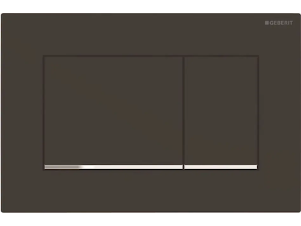 Geberit Sigma20 - Ovládací tlačítko splachování, černá mat/chrom 115.883.14.1