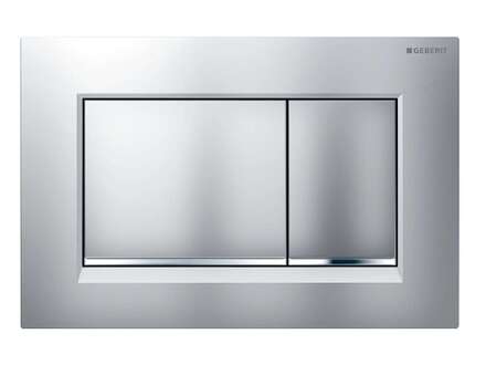 Geberit Sigma20 - Ovládací tlačítko splachování, lakovaný chrom mat/chrom 115.883.JQ.1