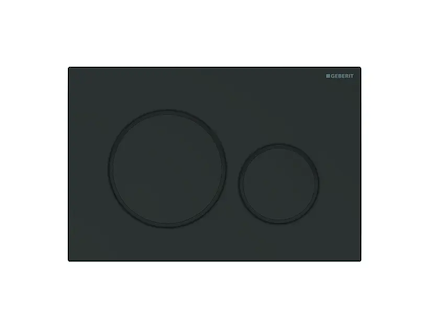 Geberit Sigma20 - Ovládací tlačítko splachování, matná černá/černá 115.882.16.1