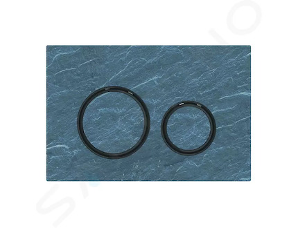 Geberit Sigma21 - Ovládací tlačítko pro 2 množství splachování, břidlice Mustang/černý chrom 115.651.JM.1