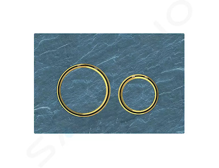 Geberit Sigma21 - Ovládací tlačítko pro 2 množství splachování, břidlice Mustang/mosaz 115.652.JM.1