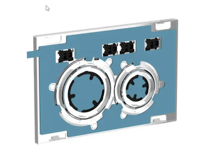 Geberit Sigma21 - Ovládací tlačítko splachování, bez výplně/lesklý chrom 115.884.00.1