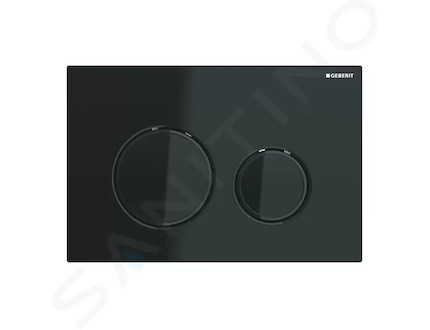 Geberit Sigma21 - Ovládací tlačítko splachování, černá/černý chrom 115.651.SJ.1