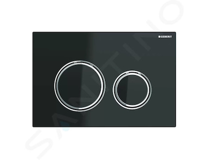 Geberit Sigma21 - Ovládací tlačítko splachování, chrom/černé sklo 115.884.SJ.1