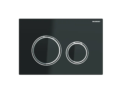 Geberit Sigma21 - Ovládací tlačítko splachování, chrom/černé sklo 115.884.SJ.1