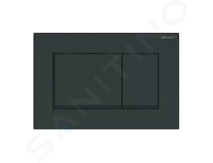 Geberit Sigma30 - Ovládací tlačítko pro 2 množství splachování, černá lesk/černá mat 115.883.DW.1