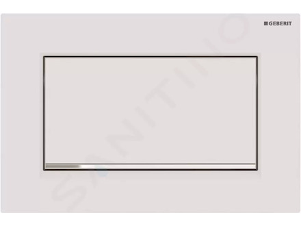Geberit Sigma30 - Ovládací tlačítko splachování, bílá mat/chrom 115.893.JT.1