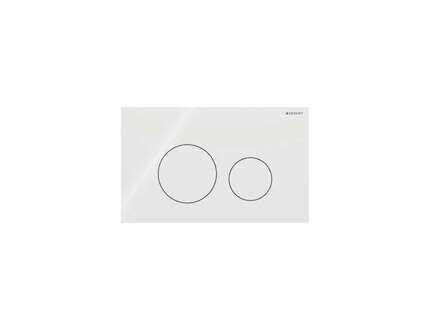 Geberit Sigma40 - Ovládání splachování, sklo/bílá 115.628.SI.1