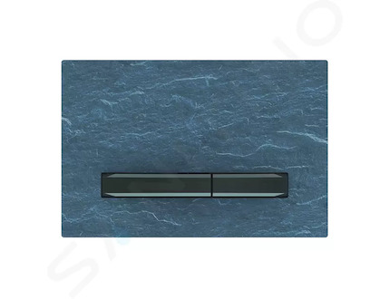 Geberit Sigma50 - Ovládací tlačítko pro 2 množství splachování, břidlice Mustang/černý chrom 115.671.JM.2