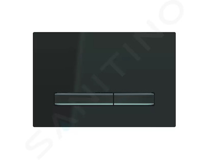 Geberit Sigma50 - Ovládací tlačítko splachování, černá/černý chrom 115.671.DW.2