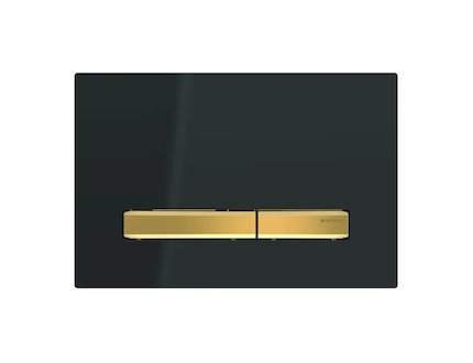 Geberit Sigma50 - Ovládací tlačítko splachování, černá/mosaz 115.672.DW.2
