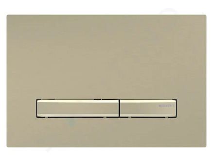 Geberit Sigma50 - Ovládání splachování, easy to clean, kartáčovaná mosaz 115.672.QF.2