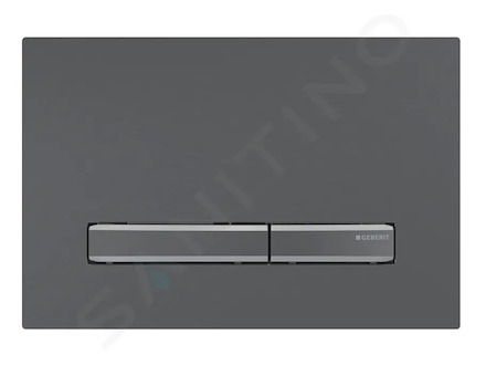 Geberit Sigma50 - Ovládání splachování, easy to clean, kartáčovaný černý chrom 115.671.QD.2