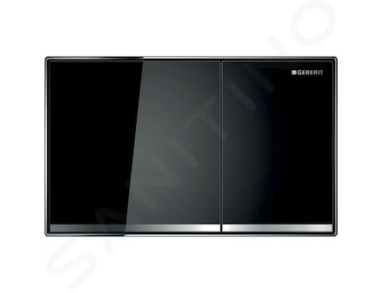 Geberit Sigma60 - Ovládací tlačítko splachování, sklo/černá 115.640.SJ.1