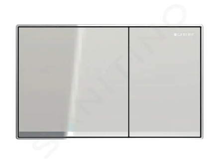 Geberit Sigma60 - Ovládací tlačítko splachování, sklo/pískově šedá 115.640.JL.1