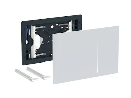 Geberit Sigma70 - Kryt pneumatického ovládání splachování, bílé sklo 242.813.SI.1