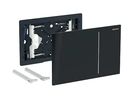 Geberit Sigma70 - Kryt pneumatického ovládání splachování, černé sklo 242.813.SJ.1