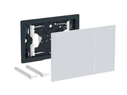 Geberit Sigma70 - Ovládání splachování, bílé sklo 242.813.SI.1