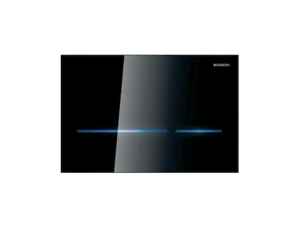 Geberit Sigma80 - Elektronické ovládání splachování, síťové napájení, černé sklo 116.090.SG.6