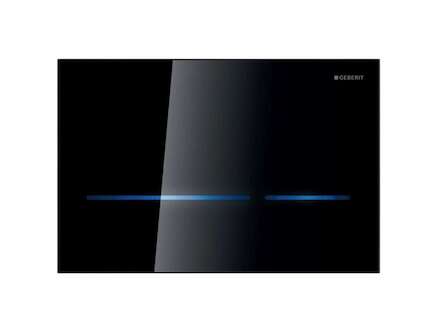 Geberit Sigma80 - Kryt ovládání splachování, sklo/černá 242.618.SG.1