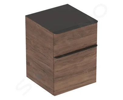 Geberit Smyle Square - Boční skříňka, 2 zásuvky, ořech hickory 500.357.JR.1