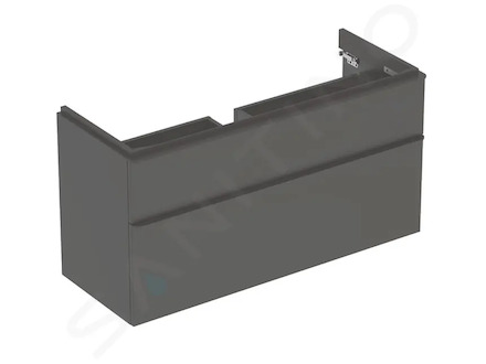 Geberit Smyle Square - Umyvadlová skříňka, 118x47x62 cm, 2 zásuvky, lávová 500.355.JK.1