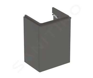 Geberit Smyle Square - Umyvadlová skříňka, 44x36x62 cm, 1 dvířka, panty vpravo, lávová 500.350.JK.1