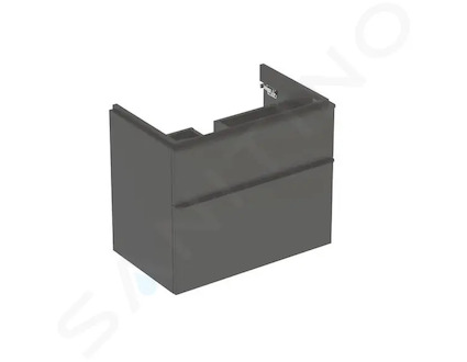 Geberit Smyle Square - Umyvadlová skříňka, 73x47x62 cm, 2 zásuvky, lávová 500.353.JK.1