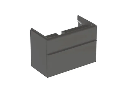 Geberit Smyle Square - Umyvadlová skříňka, 88x47x62 cm, 2 zásuvky, lávová 500.354.JK.1