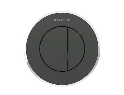 Geberit Splachovací systémy - Oddálené ovládání splachování typ 10, 2-činné, pro nádržku pod omítku 8 cm, černá/lesklý chrom 116