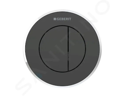 Geberit Splachovací systémy - Oddálené ovládání typ 10, pneumatické, pro 2 množství splachování, černá/lesklý chrom 116.055.KM.1
