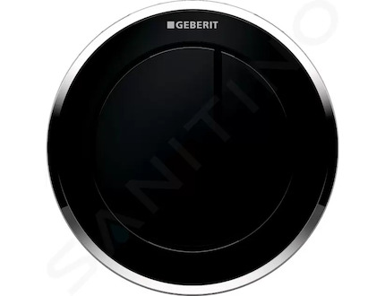 Geberit Splachovací systémy - Oddálené ovládání typ 10, pneumatické, pro 2 množství splachování, černá/lesklý chrom 116.057.KM.1