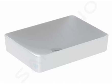 Geberit VariForm - Umyvadlo na desku 55x40 cm, bez přepadu, bez otvoru pro baterii, bílá 500.779.01.2