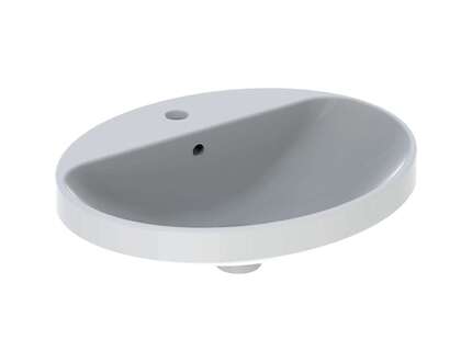 Geberit VariForm - Umyvadlo zápustné 55x45 cm, s přepadem, otvor pro baterii, bílá 500.720.01.2