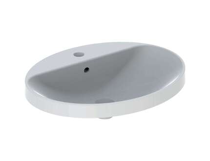 Geberit VariForm - Umyvadlo zápustné 60x48 cm, s přepadem, otvor pro baterii, bílá 500.724.01.2