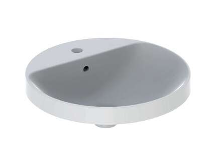 Geberit VariForm - Umyvadlo zápustné, průměr 48 cm, s přepadem, bílá 500.704.01.2